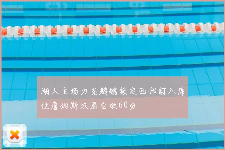 湖人主场力克鹈鹕锁定西部前八席位詹姆斯浓眉合砍60分