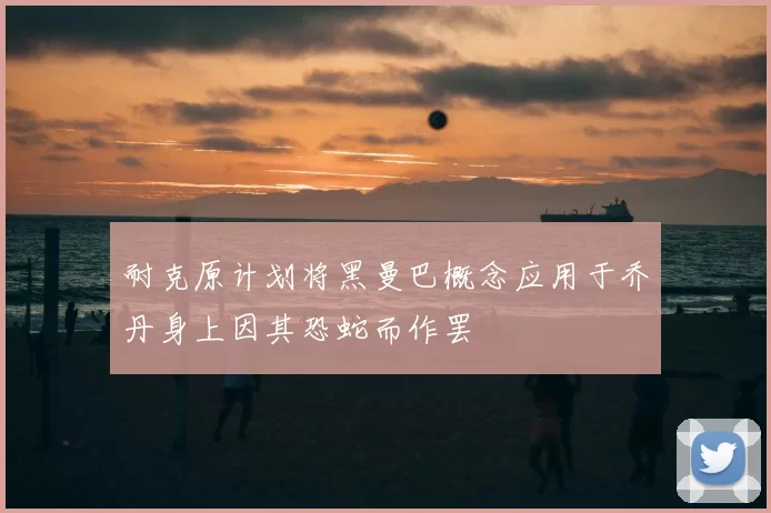 耐克原计划将黑曼巴概念应用于乔丹身上因其恐蛇而作罢